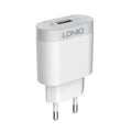 Cargador Rápido LDNIO A303Q 18W QC3.0 con Cable USB-C