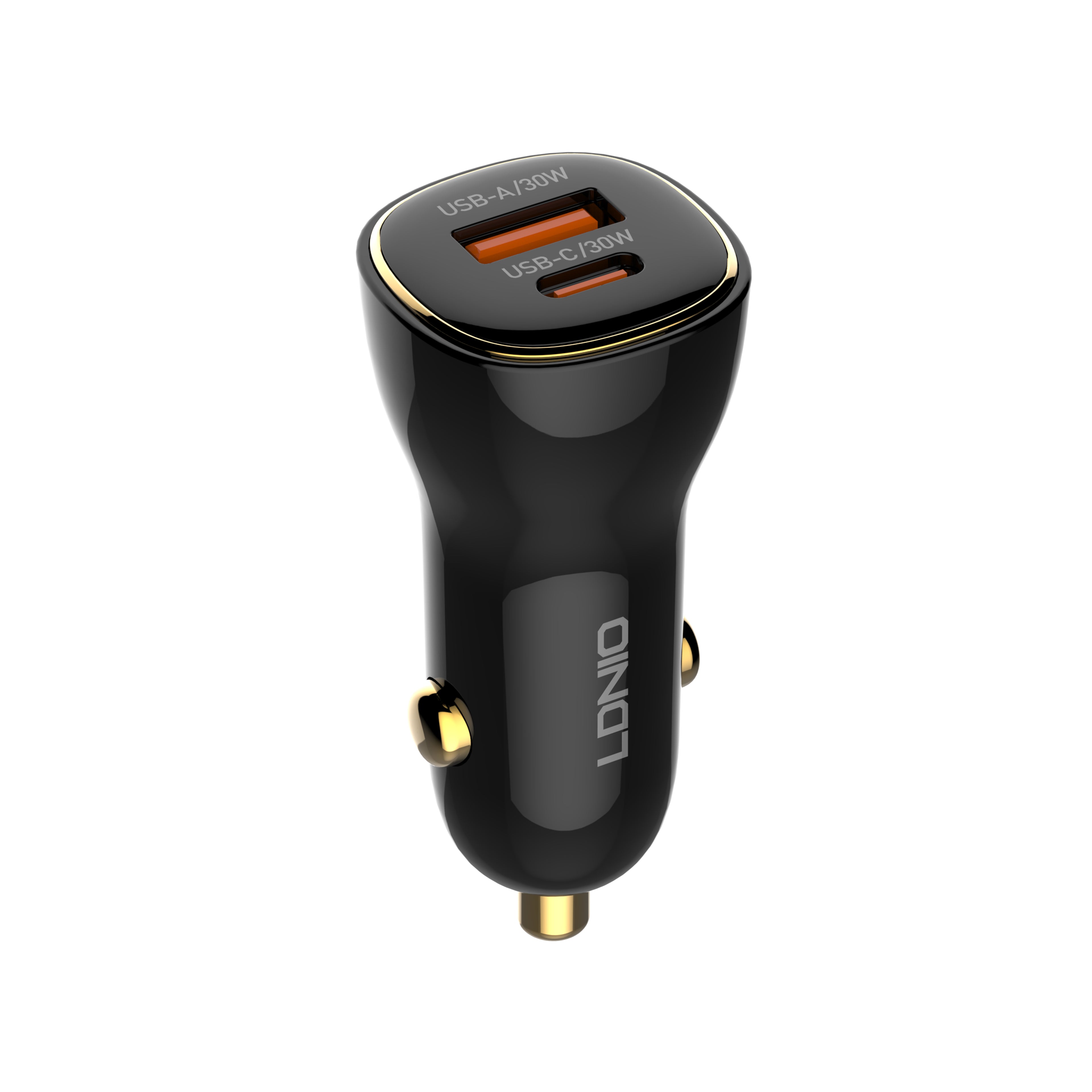 Cargador de Coche LDNIO C103 60W USB-C y USB-A con Carga Rápida