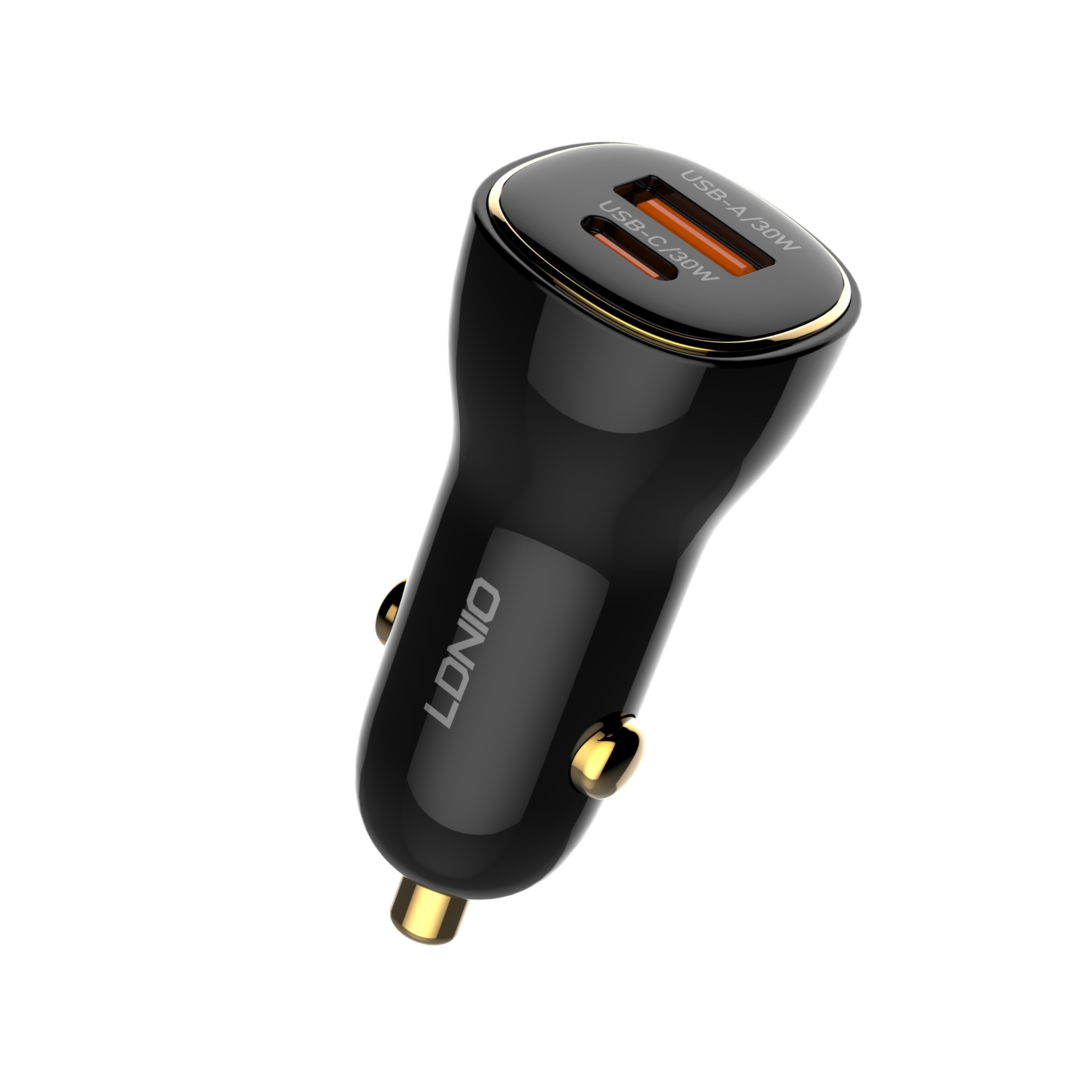 Cargador de Coche LDNIO C103 60W USB-C y USB-A con Carga Rápida