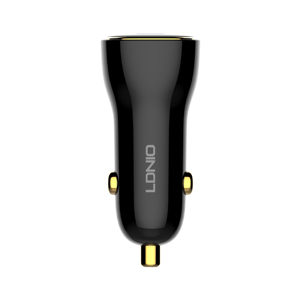 Cargador de Coche LDNIO C104 60W Dual USB-C con Carga Rápida PD + PPS