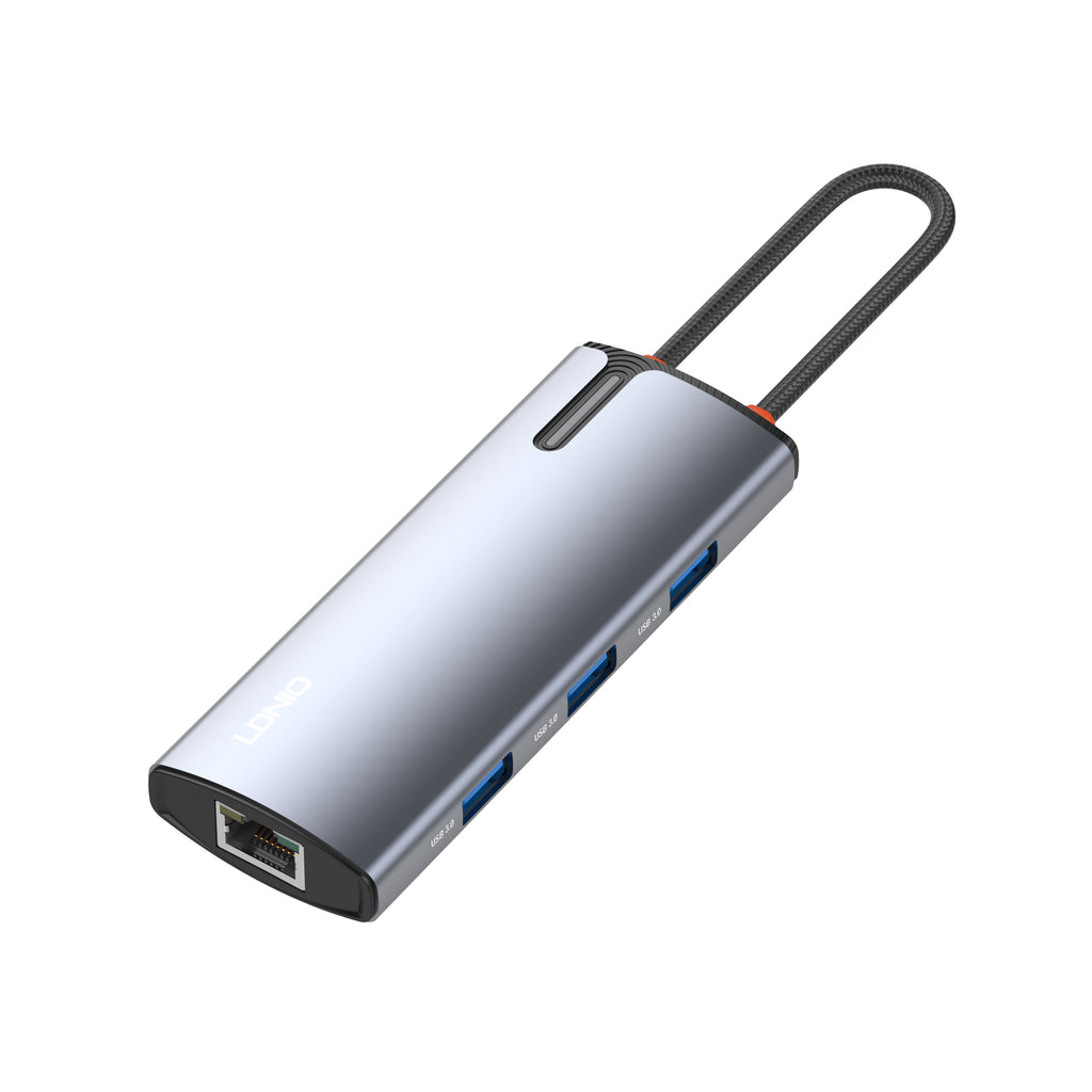 Hub USB-C LDNIO DS-16H 6 en 1 con HDMI 4K, USB 3.0 y RJ45