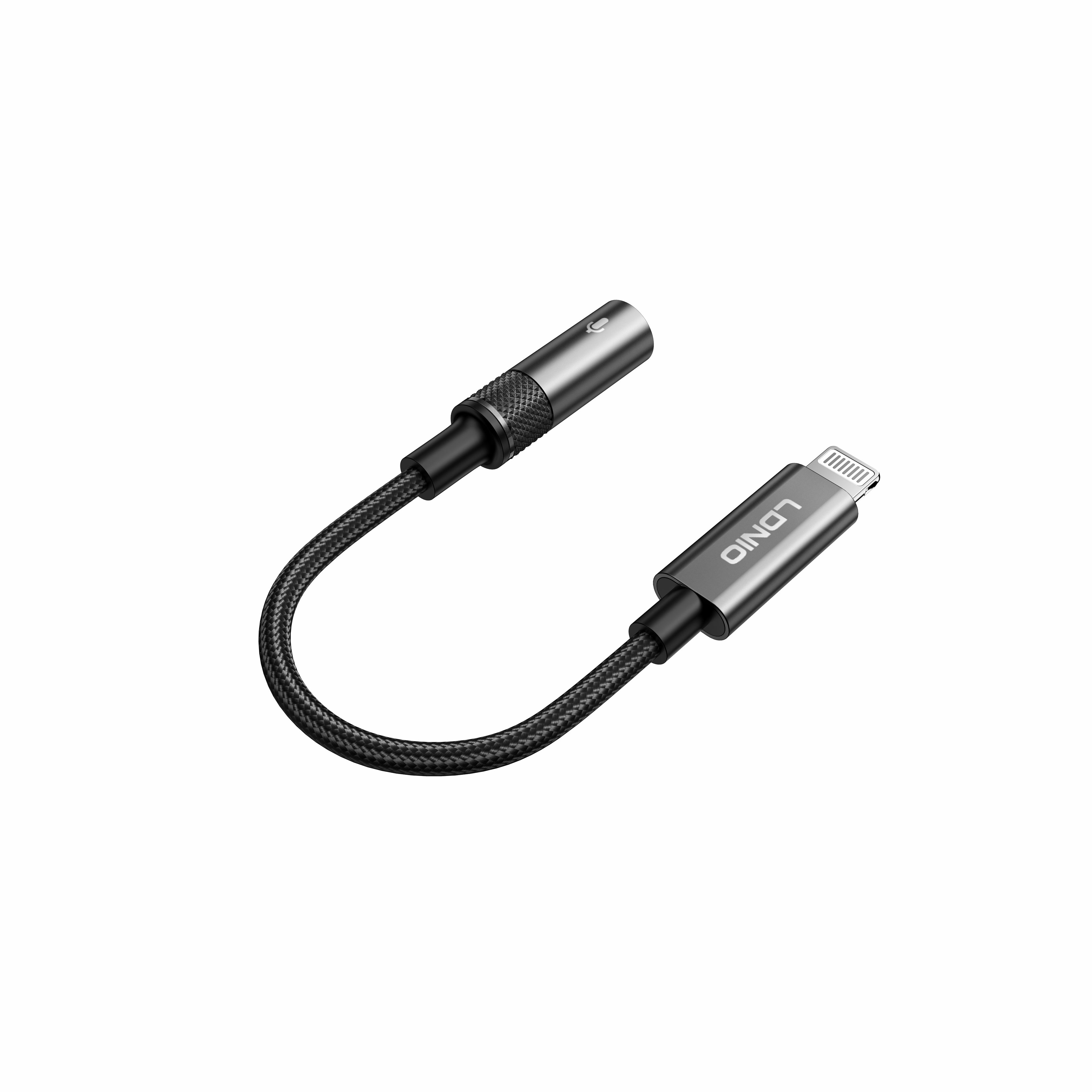 Adaptador Lightning a Jack 3.5 mm LDNIO LS-T80i Audio Hi-Fi para iPhone