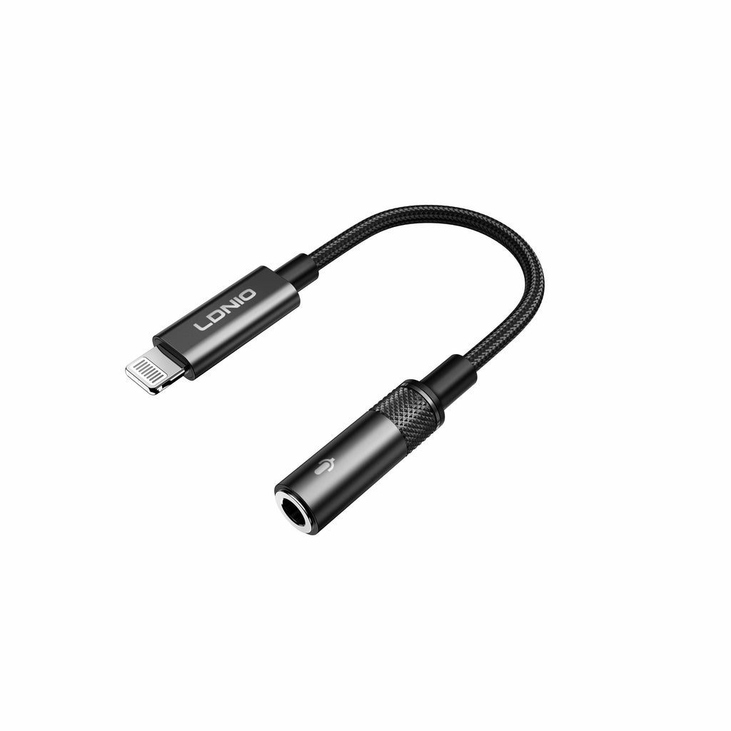 Adaptador Lightning a Jack 3.5 mm LDNIO LS-T80i Audio Hi-Fi para iPhone