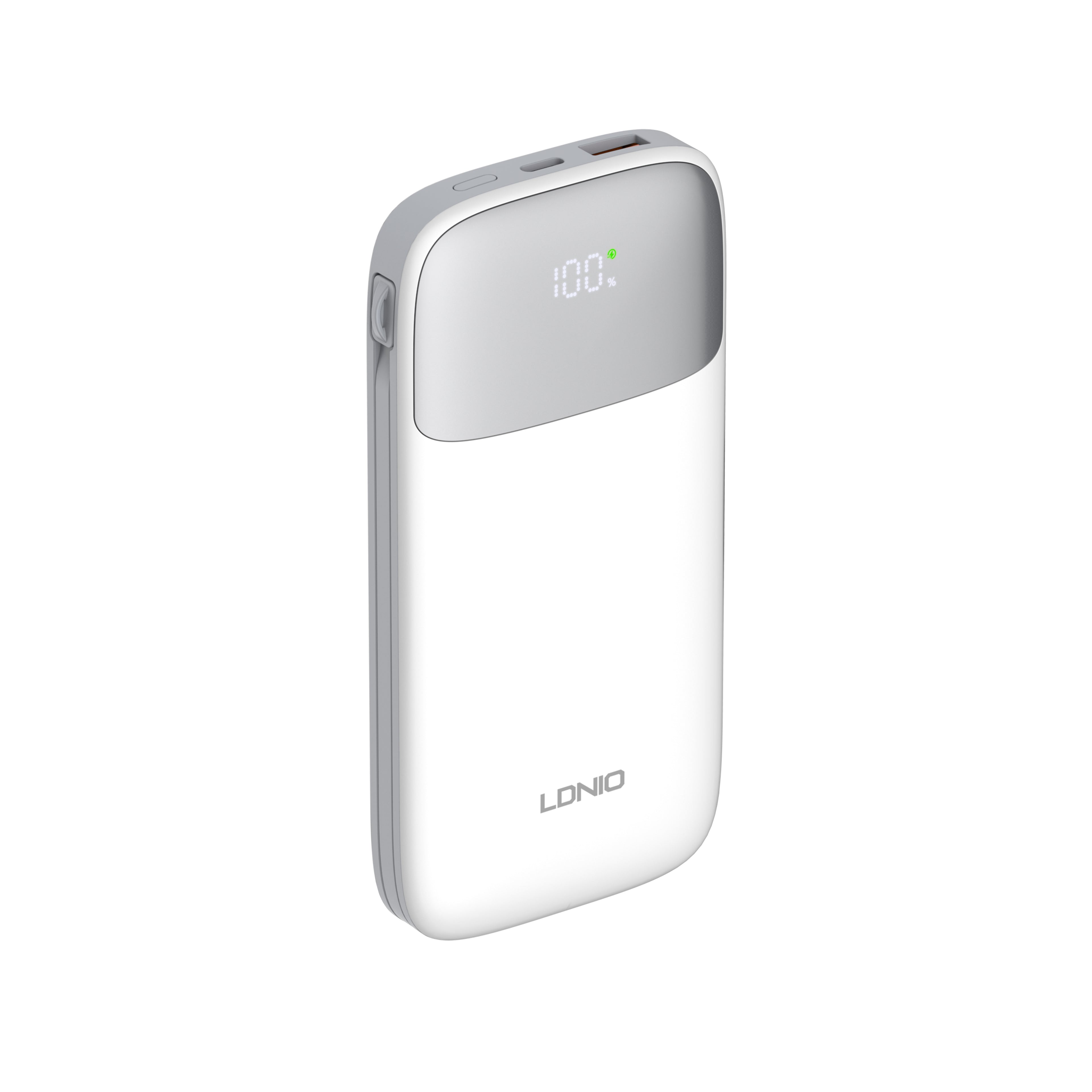 Power Bank LDNIO PQ19 10000mAh con Cable Integrado y Carga Rápida 20W