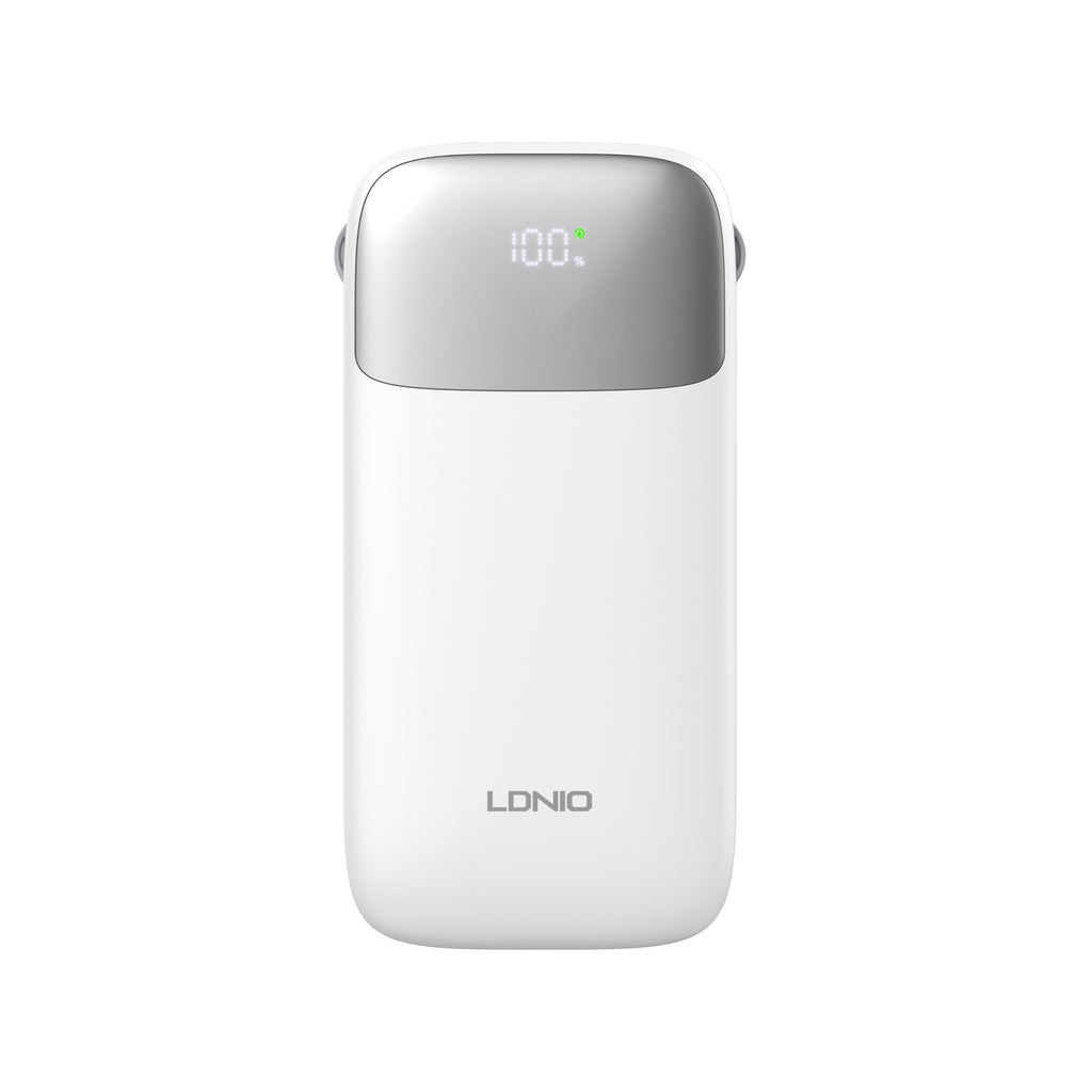 Power Bank LDNIO PQ19 10000mAh con Cable Integrado y Carga Rápida 20W