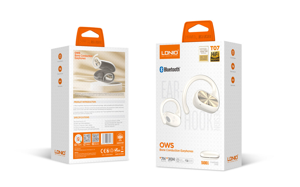 Auriculares Bluetooth LDNIO T07 OWS Conducción Ósea HiFi