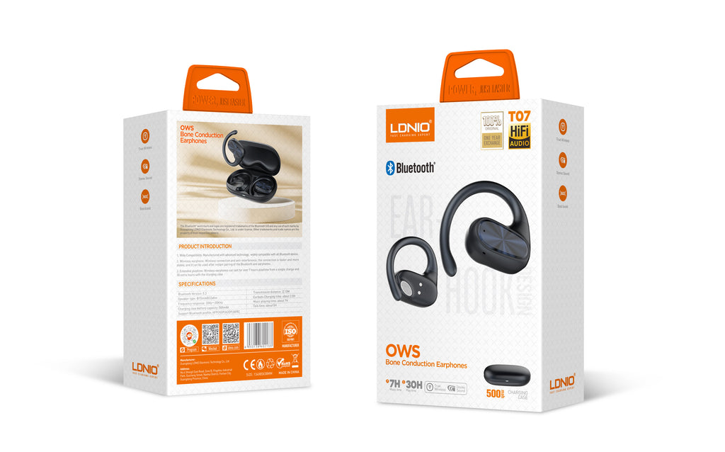 Auriculares Bluetooth LDNIO T07 OWS Conducción Ósea HiFi