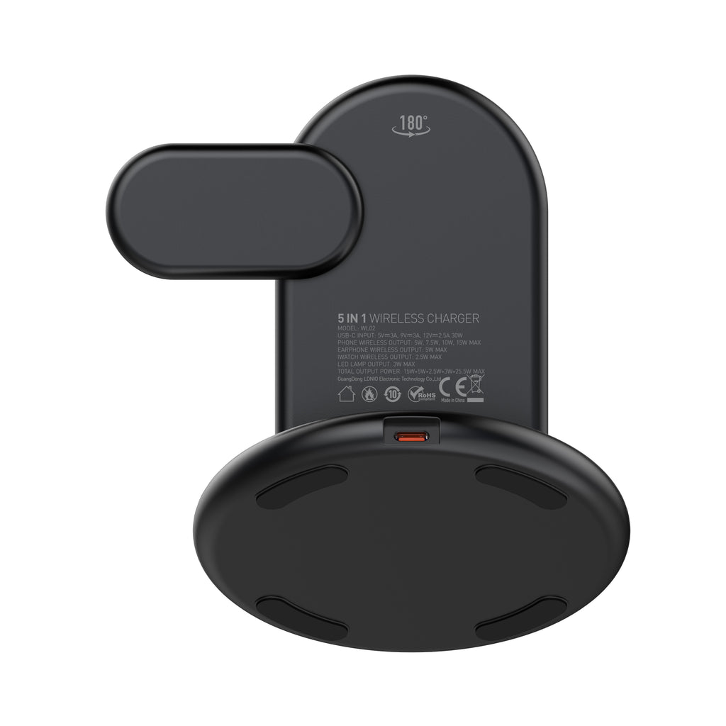 Cargador Inalámbrico LDNIO WL02 5 en 1 MagSafe 25.5W